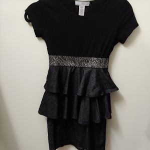 Black peplum dress